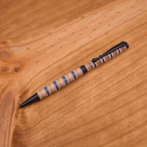 Wood pen from upcycled skateboards