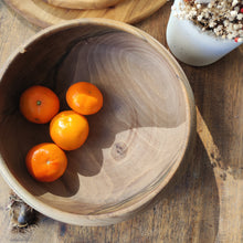 Load image into Gallery viewer, Rustic walnut fruit bowl